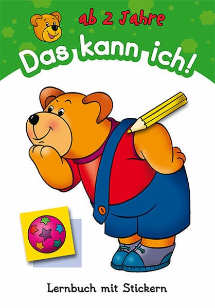 Das kann ich!: Mal- und Stickerbuch ab 2 Jahre