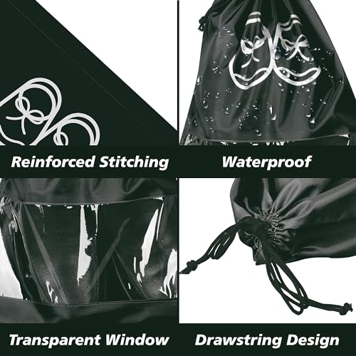Image of Heart Home Pack of 8 Travel Shoe Organizer | Storage Bags | Travel Carrying Bag | Storage Organizers Set | Shoe Cover with Transparent Window | Shoe Dori Cover | Sky Blue & Black