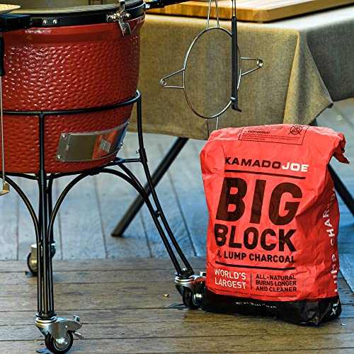 Kamado Joe 9.1kg XL Natürliche Wiederverwendbare Stückholzkohle für BBQ, Räuchern, Grillen. Lange Lebensdauer bis zu 18 Stunden, Schwartz (Packung mit 2)