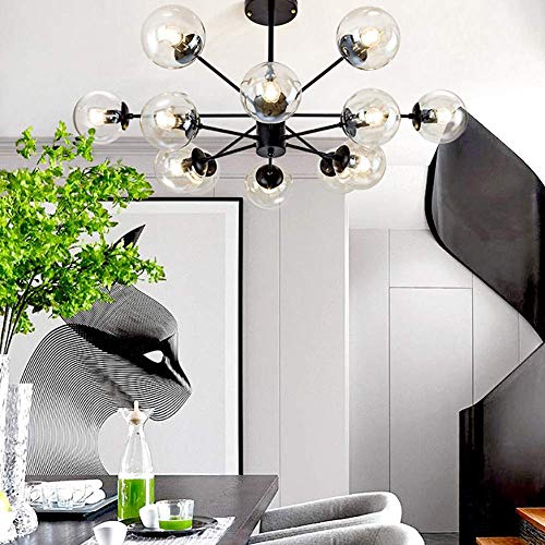 Candelabro moderno Sputnik de 6 luces doradas con brazos ajustables 6