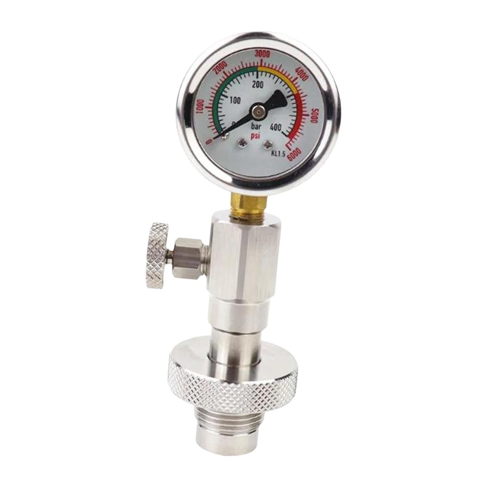 F Fityle Manomètre de Plongée sous-Marine pour Réservoir Din, Vérificateur de Pression, Accessoire Robuste