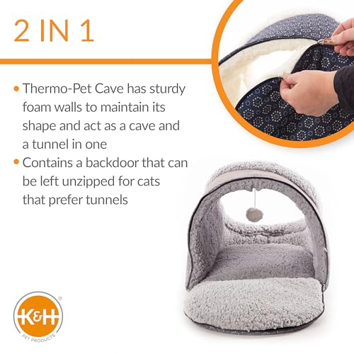 KH-Pet-Products-Thermo-Pet-Cave-Heated-Cat-Bed-GrayGeo-Flower-17-X-15-X-13-Inches