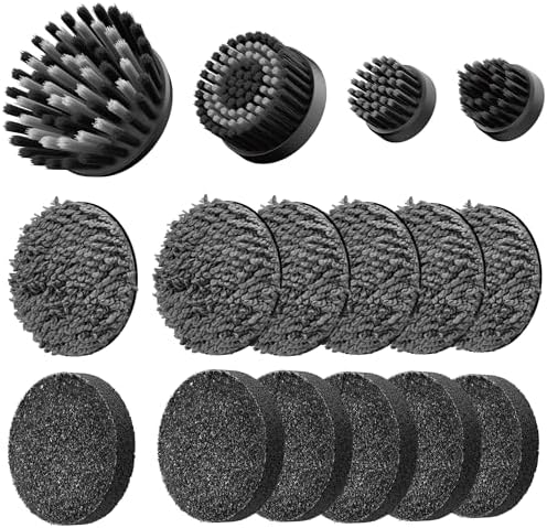 HOTO 16 PCS Replacement Brush Heads for Wand™ Grout Brush, Suitable for HOTO Electric Grout Scrubber Only, Cordless Spin Scrubber Accessories for Tiles, Grout, Corners, Crevices