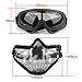 LAOSGE Airsoft Mask,Mesh Half Face Skull Set with UV 400 Anti Fog Goggles