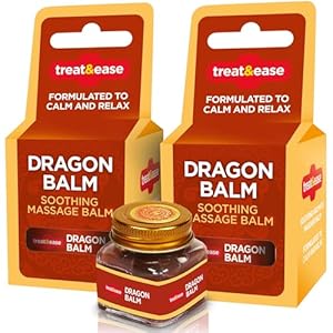 SOL 2pk Dragon Balm 60g, Tiger Red Balm, Massage Balm Rub, Heat Rub for Pain Relief, Muscle Rub, Headache Balm, Cream for Back Pain, Neck & Shoulder Rub, Oriental Balm + SOL Sticker