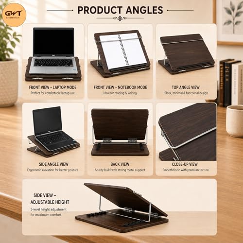 Image of Goodwill Tech Walnut Wooden Tabletop Board - 12x16 Inch Portable Writing, Drawing & Study Surface for Home, School & Office