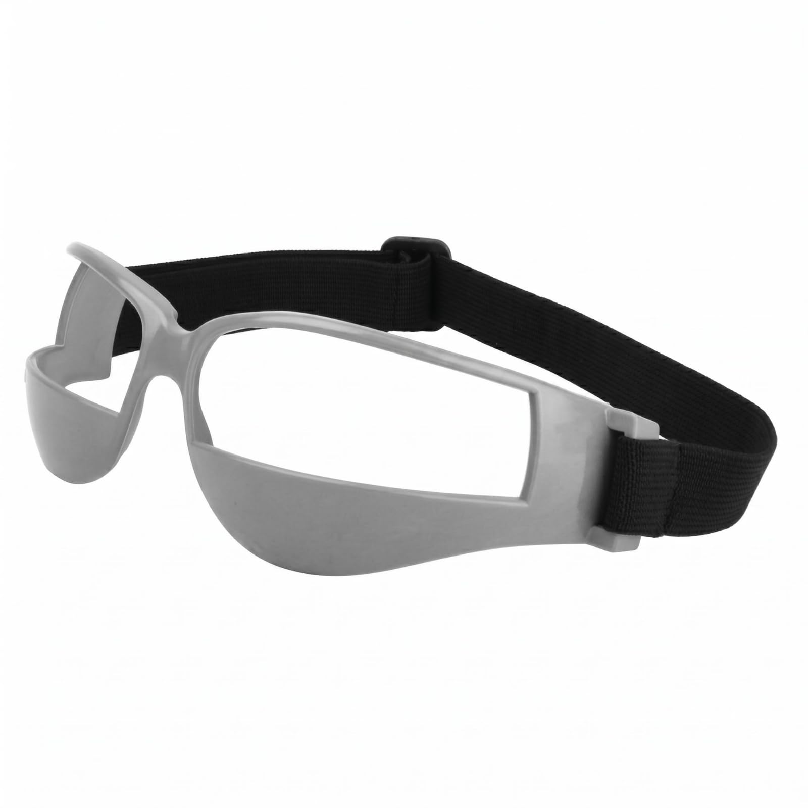 Eye Protection Sports Training Goggles Molded Sports Training Eyewear Open Front Adjustable Strap Goggles, Gray-image-4