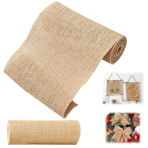 Jute Tischläufer Beige, 25m x 25cm, Natur Juteläufer Jutestoff, Tischband für Hochzeit,...