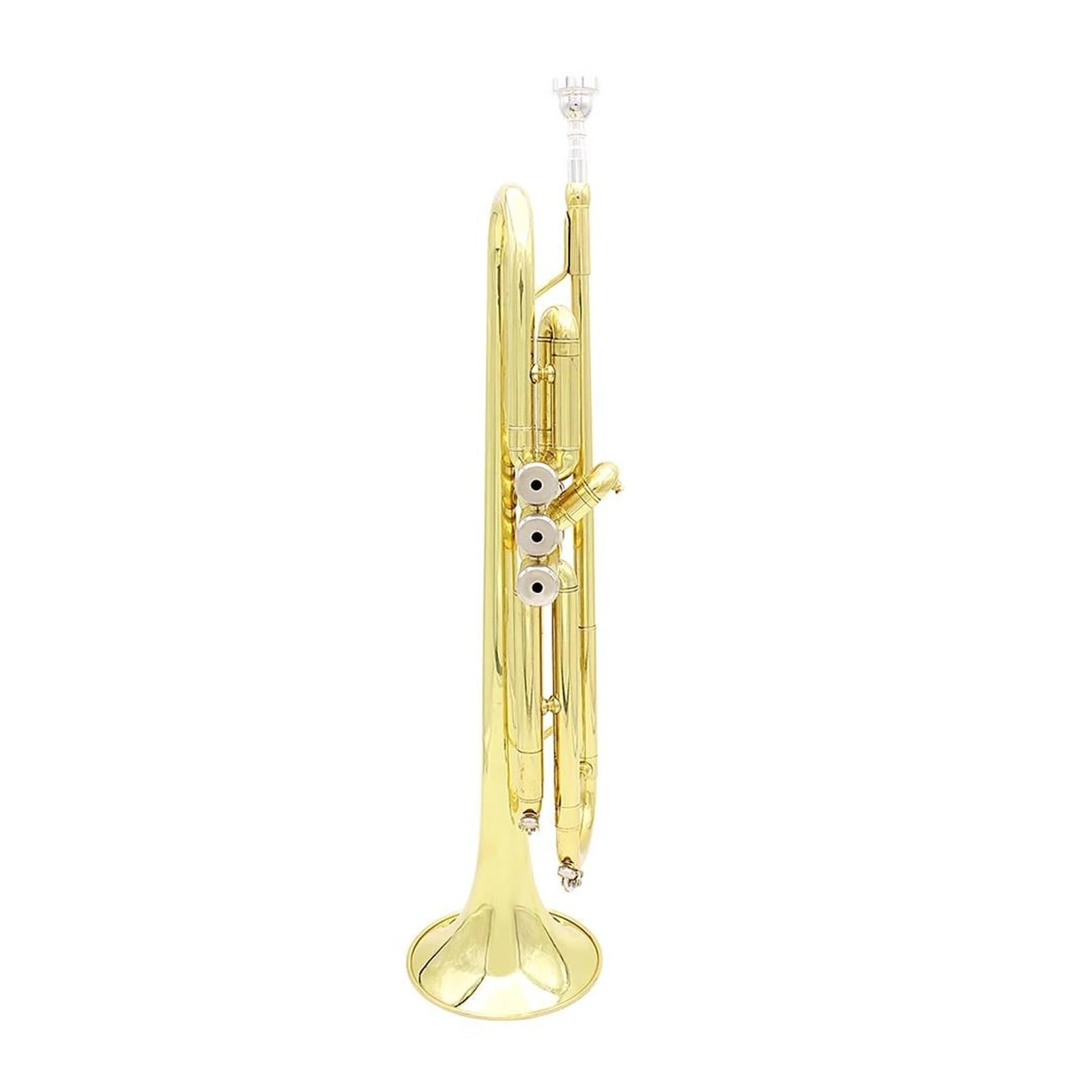 trąbka instrument Profesjonalna trąbka płaska Bb B materiał mosiężny instrument dęty z trąbką muzyczną i ustnikiem