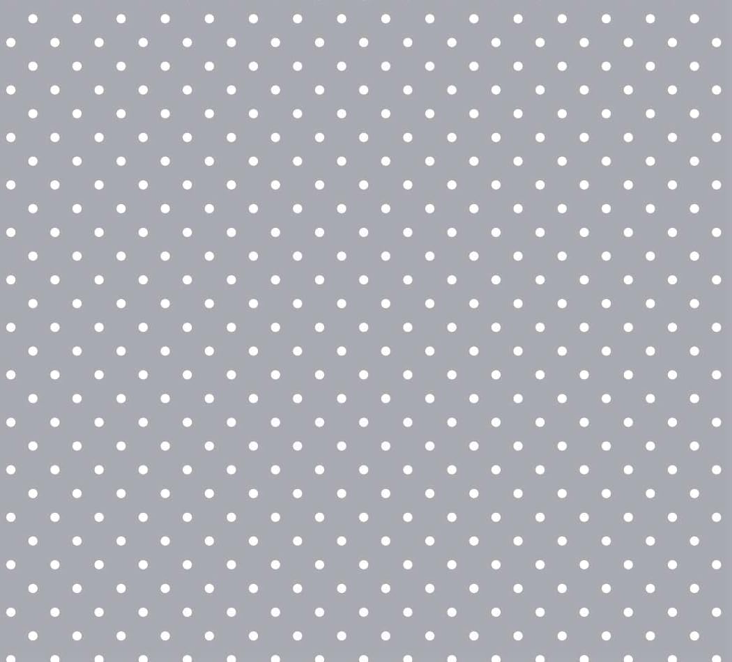 The Tablecloth Company Grey 140X250cm Oval Pvc/Vinyl Tablecloth - & White Polka Dot