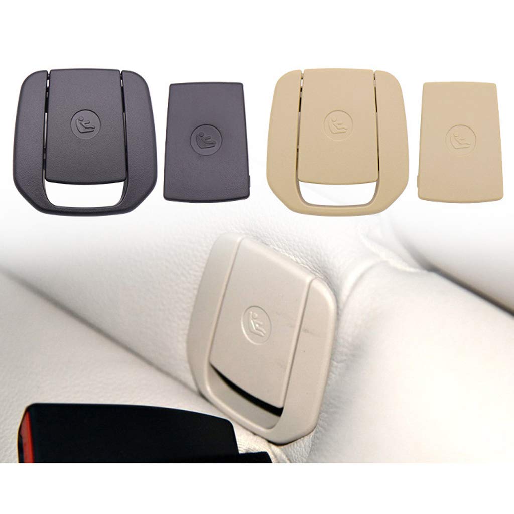Cubiertas Isofix Reemplazo de Plástico Coches para Asiento Trasero de Niño - Negro