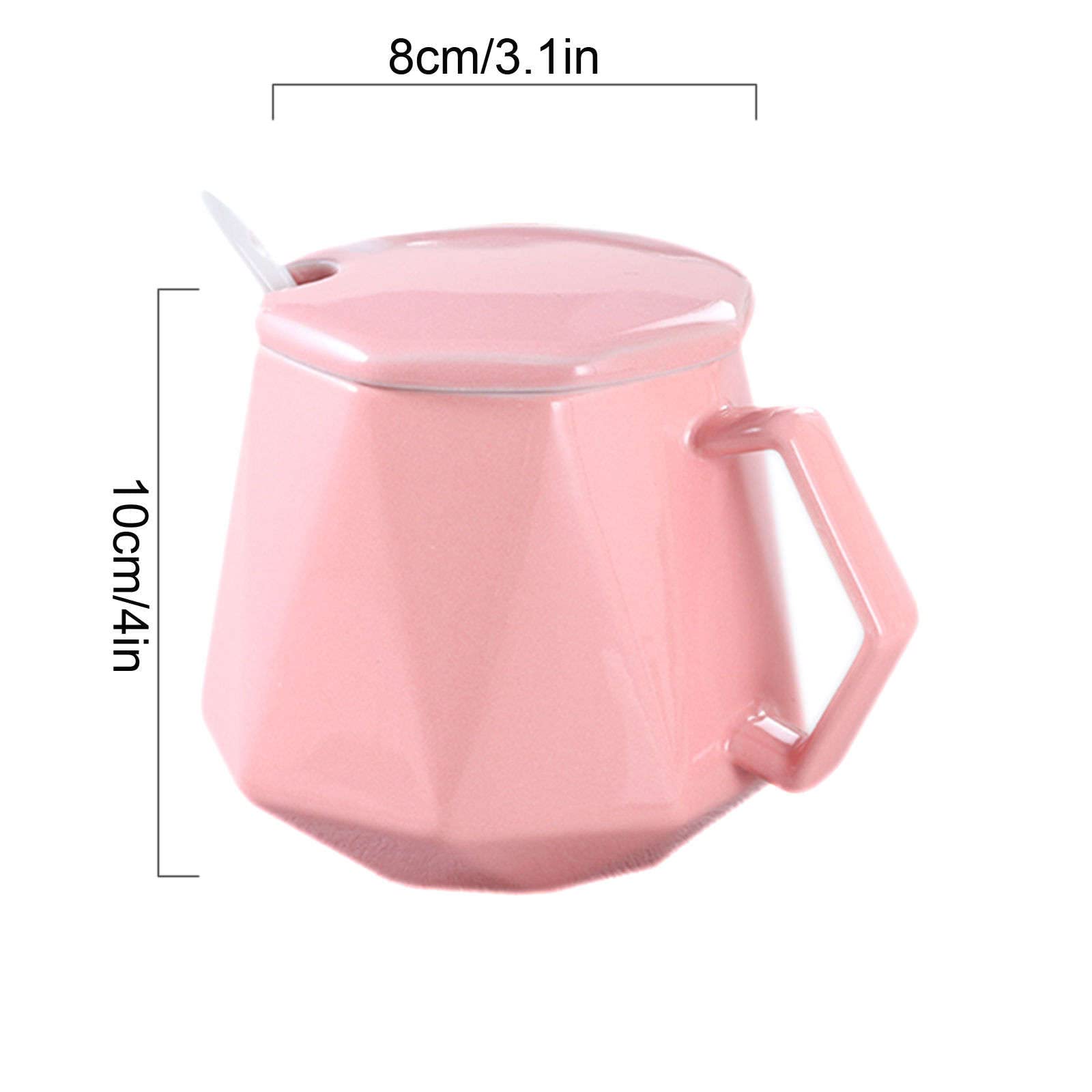 pojemnik na cukier， Słoiki na przyprawy, Cukiernica w kształcie kubka z pokrywką, Słoik do przechowywania, Cukiernica porcelanowa z łyżeczką, Garnek na sól,(Black)