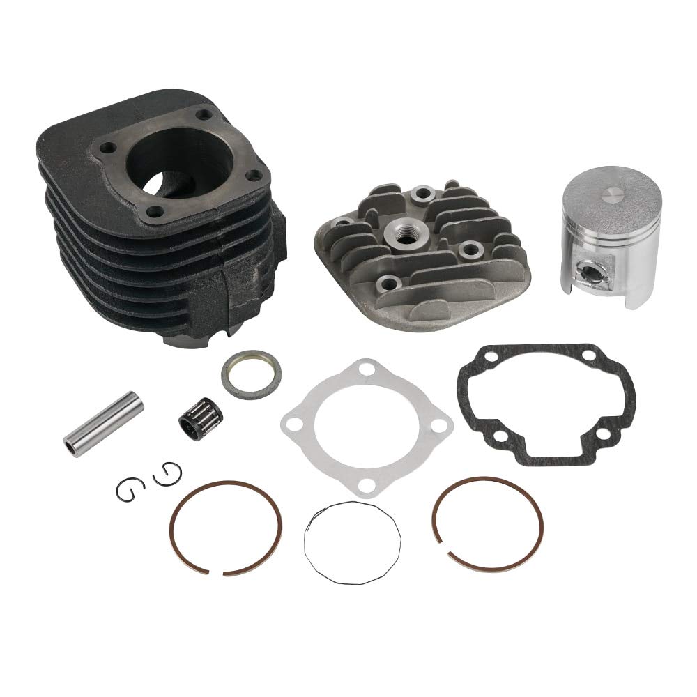 ZMDA New Arrival Big Bore Head Kit 90cc 2-Stroke For 50QMF E50QMF 1E50QMF 1PE50QMF Minarelli Engines Fits Scooters For JOG/Minarelli/YA.MA.HA Motor Durable And Practical (Color : Silver)