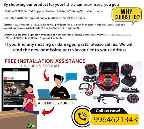 Image of Wishmaster Kids Battery Operated Car, Big Size 1166 Model, 4 Motor Ride-On EV for Boys & Girls 1-10 Years | Remote + Steering + Mobile App | Bluetooth Music | Black & Gold Kids Electric Jeep