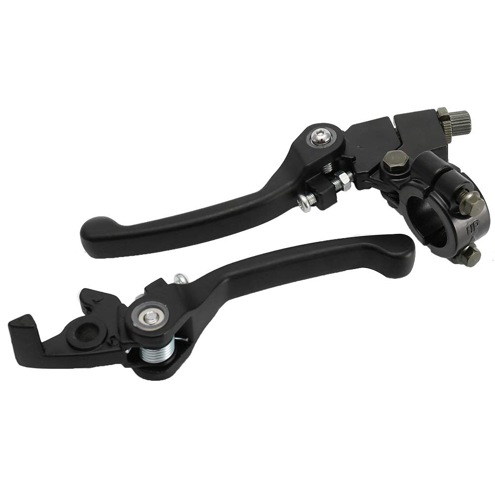 Jelquix Folding Brake Clutch Levers, Durable Lightweight Aluminum Alloy Handle for CRF IRBIS Fit for Apollo KAYO BSE Pit Dirt Bike, Easy Installation, 2 Pieces