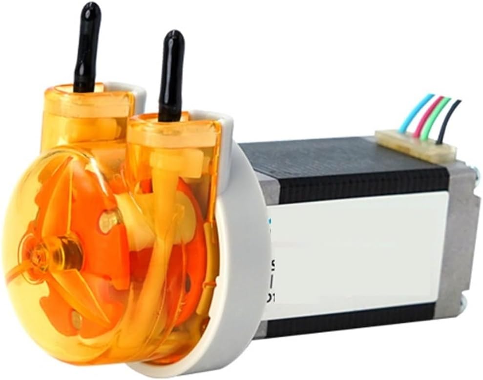 Liquid Filling Machine, KAS Peristaltic Pump 12V 24V Low Flow Self-priming Pump With Stepper Motor 3 Rotors High Precision Dosing Pump,High Temperature Resistance(S04,SF-12V-3 rotors)
