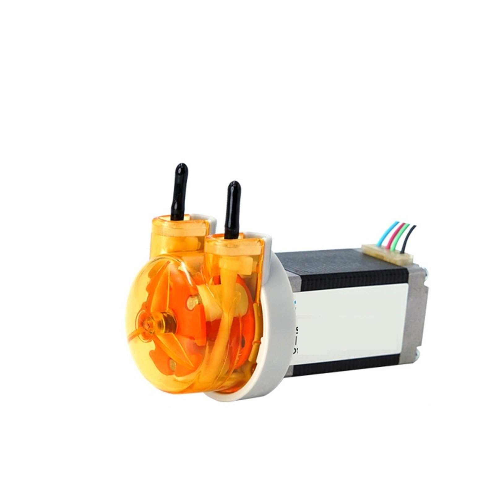 CUDTAPI - KAS Peristaltic Pump 12V 24V Low Flow Self-priming With Stepper Motor 3 Rotors High Precision Dosing Liquid Paste Filling Machine(B04,Pump head-3)