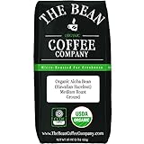 The Bean Coffee Company Organic Aloha Bean (Hawaiian Hazelnut), Medium Roast, Ground, 16-Ounce Bag