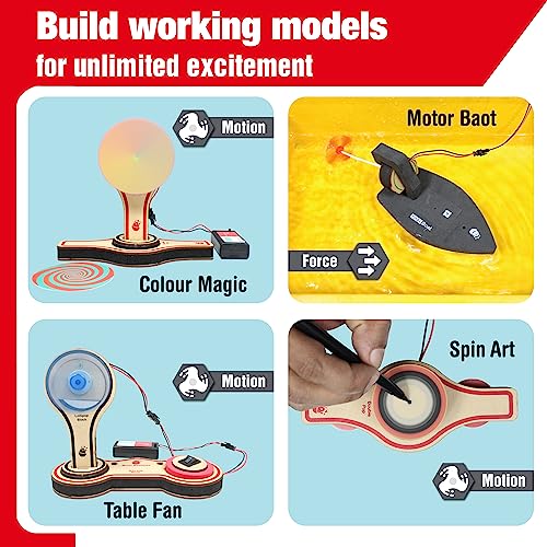 Butterfly EduFields 20+ Motor Machines Science Experiment Kits Toys for Boys Girls Age 5+ | Tinker Lab Electronic Building Construction STEM Educational Activity Toys