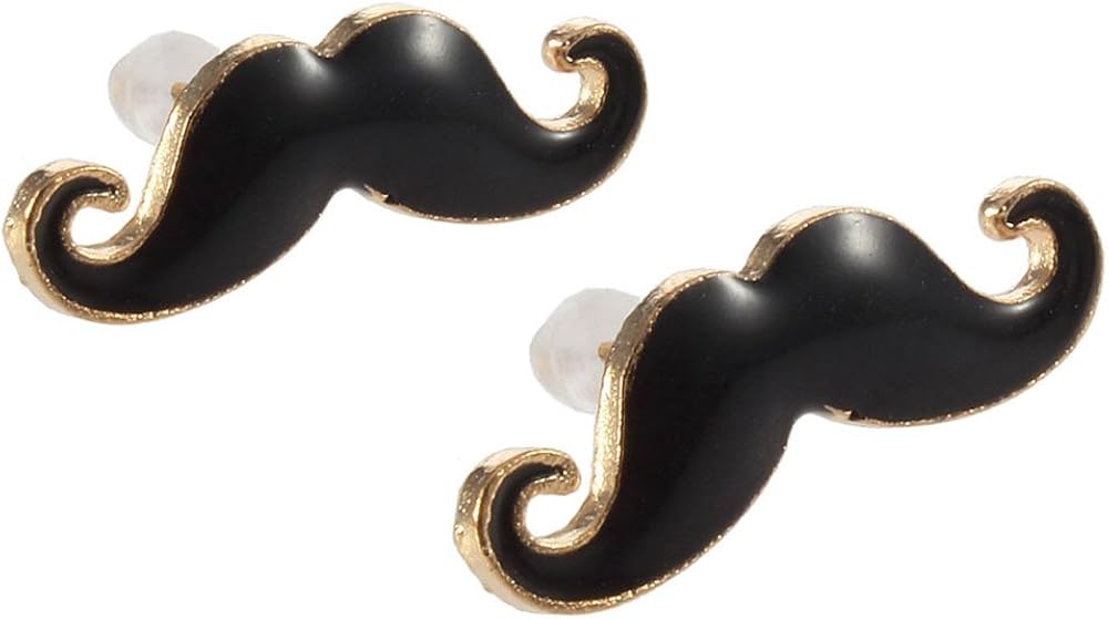 Dragonpad Mustache Earrings, Set of 2pcs