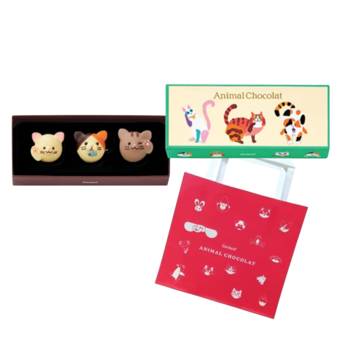 Amazon.co.jp: アニマルショコラ キャッツ ゴンチャロフ 1箱(3個入