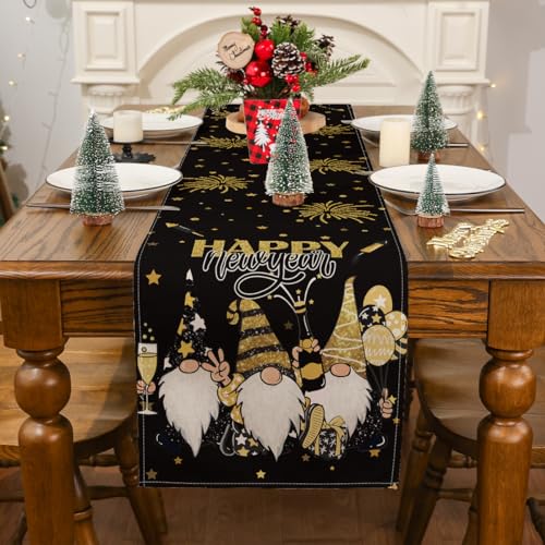 Siilues-Happy-New-Year-Table-Runner-2025-Funny-Gnome-Happy-New-Year-Decorations-Cheers-Runner-for-Table-Seasonal-Winter-Holiday-Decor-for-Indoor-Outdoor-Dining-Table-Decorations-13-x-90 Siilues Happy New Year Table Runner 2025 Funny Gnome Happy New Year Decorations Cheers Runner for Table Seasonal Winter Holiday Decor for Indoor Outdoor Dining Table Decorations 13 x 90
