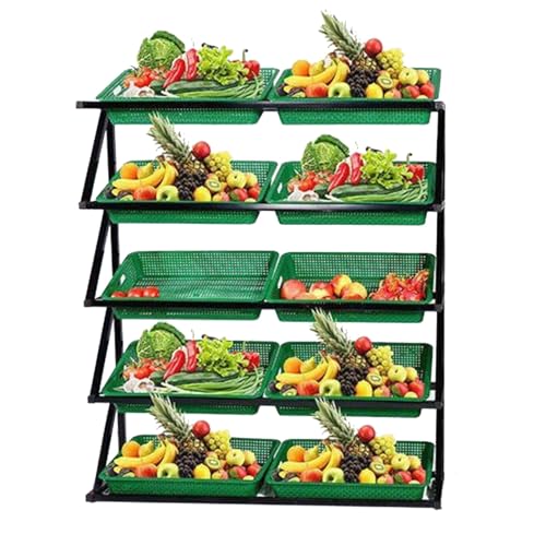 Estante para refrigerios de 5 niveles que optimiza el espacio de almacenamiento