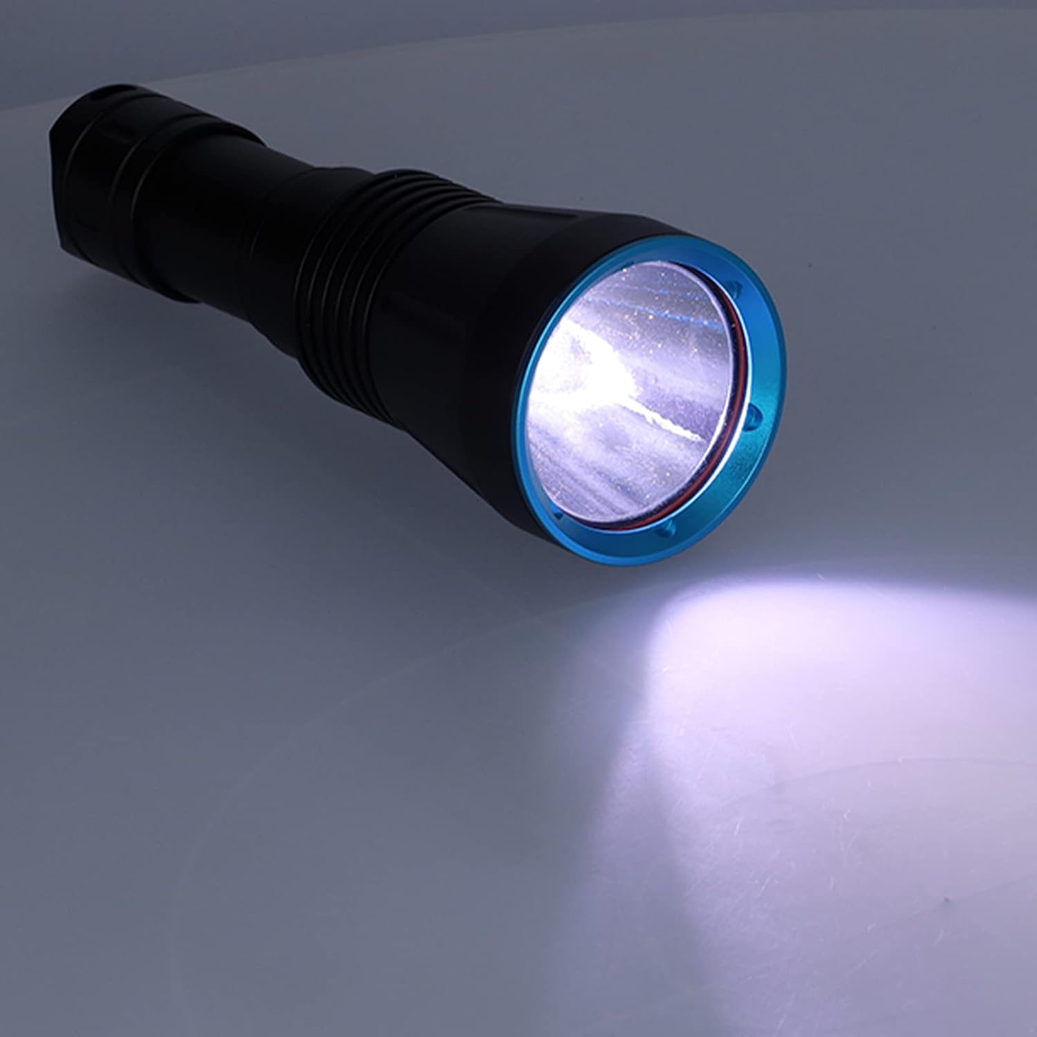 Garosa Fishing Flashlight, LED Flashlight 10000LM Professional Diving Torch Strong Light Flashlight IP68 Handheld, Handheld Flashlights