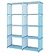 HoitoDeals 8 kostek organizer półki DIY otwarty regał na książki szafa regał regał na książki szafka (1 szt. niebieski)