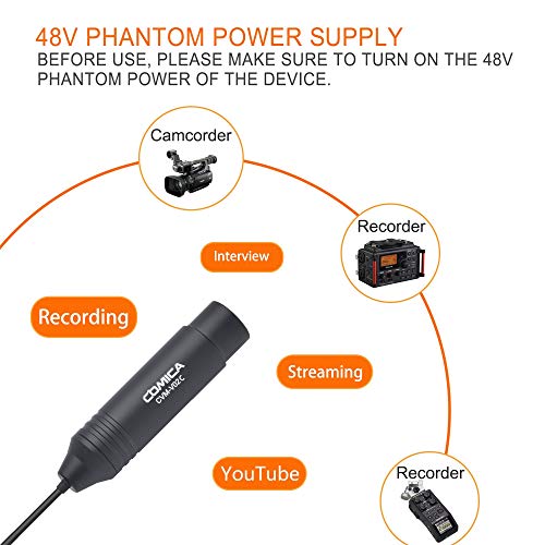 Image of Comica CVM-V02C2 Cardioid XLR Lavalier Lapel Microphone,Microphone for Camera Canon Sony Panasonic Camcorders Zoom H4n H5 H6 Tascam DR-40 DR05 DR-701D DR-60D DR-70D DR-100 Recorders (2 Pack)aa‚¬¦