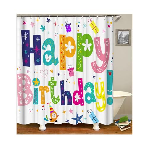 Rideau de douche pour baignoire en polyester multicolore 165x180 - 2