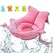 Poduszka do kąpieli dla niemowląt w kształcie rekina, siatka unosząca się miękka poduszka do wanny mata do wanny antypoślizgowa szybkoschnąca baby shower pływający pióro łóżko niemowlę wanna podkładka pod siedzisko do kąpieli wsparcie (różowy)