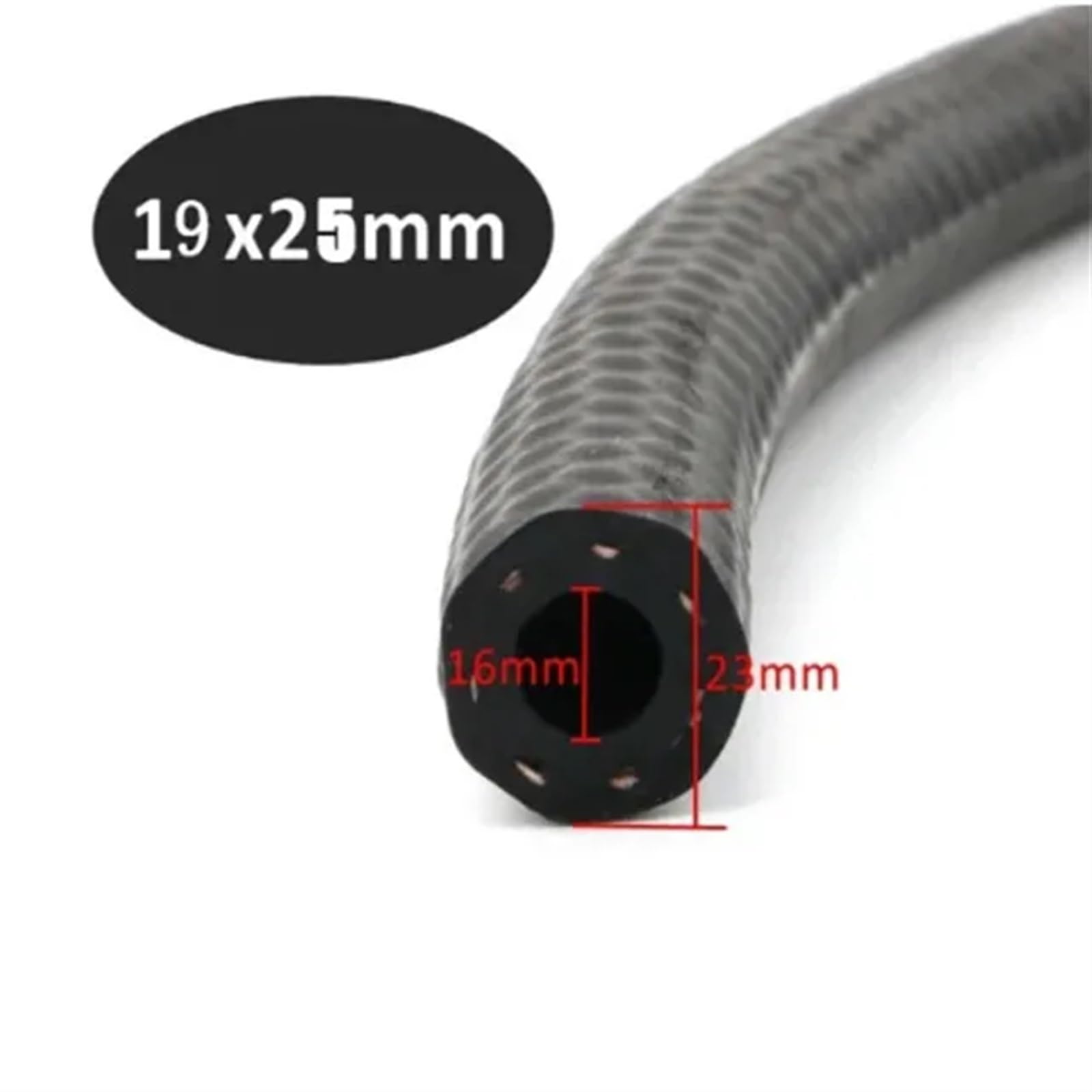Tubo flessibile in gomma NBR flessibile for carburante, for auto, for benzina, diesel, olio, diametro 4, 5, 6, 8, 10, 12, 13, 14, 16, 19, 22, 25 mm per auto, camion, trattori e piccoli motori(19mm,10M
