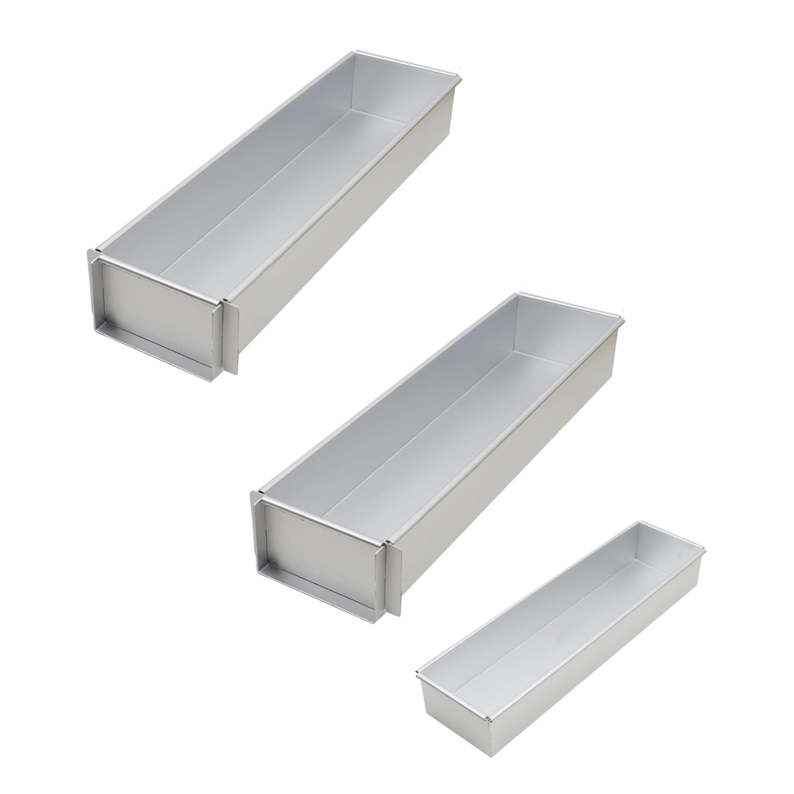 Tiramisu Moule à gâteau rectangulaire en alliage d'aluminium de qualité alimentaire avec base amovible