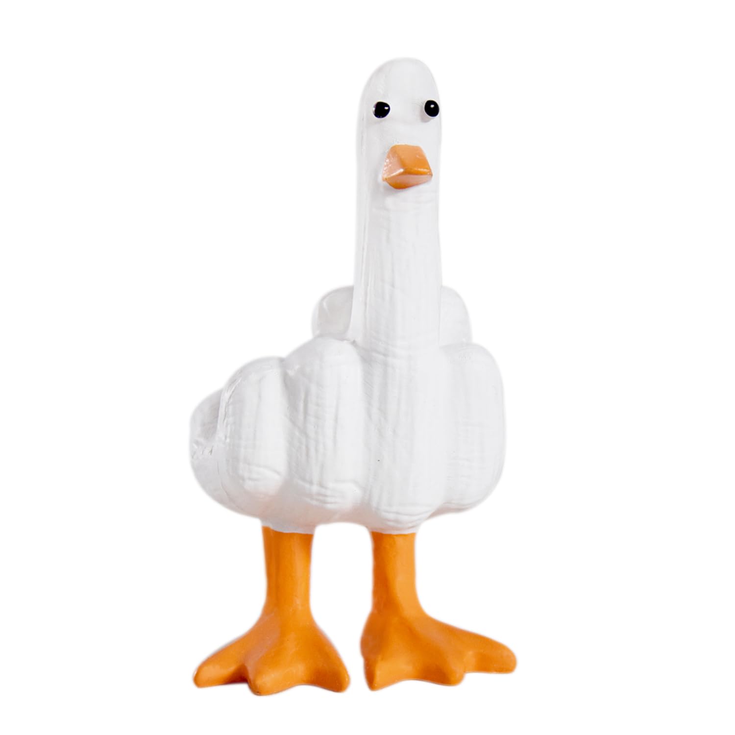 Zagxuade Funny Duck Resin Figurine, Middle Finger Duck Resin Garden Statue,Middle Finger Duck Resin Craft You Home Decoration Sculpture Statue for Home Office Desk Gift