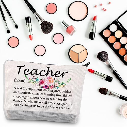 PLITI Teacher Gift Teacher Definition Makeup Bag Teacher Appreciation Gift Para Teacher Gift School Counselor Cosmetic Bag (Teacher noun U) - Image 4