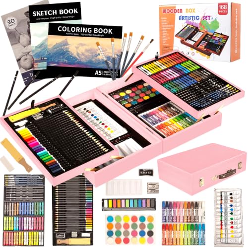 Amazon.co.jp: KINSPORY 168点 お絵かきセット 絵具セット 豪華 想像力