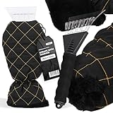 Instalguru Eiskratzer Auto 25 cm Gefüttertem Handschuh Warmen Fell EIS...