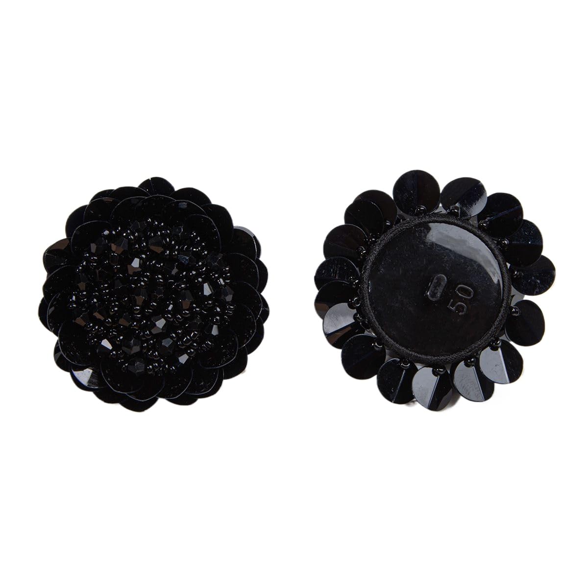 ROMDANTY Vintage Beaded Buttons Set, Large Embellished Pearl Decorative Sewing Buttons for Coats, Dresses, Sweaters, Cardigans, and Craft Projects