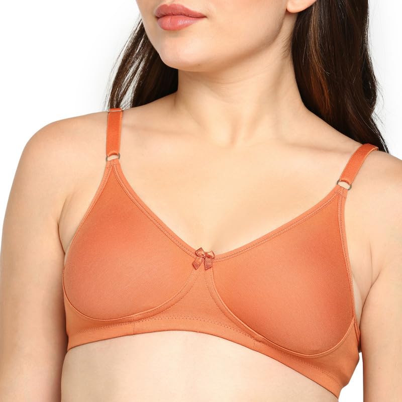 Image of BLOSSOM Women's Everyday T-Shirt Bra with Molded Cups,Non Padded and Non Wired,Cotton-Polyester Fabric -Perfect for Uniforms and Casual Wears Lara