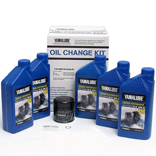 Yamaha New OEM F150 20W40 Oil Change Kit Yamalube LUB-MRNMR-KT-20