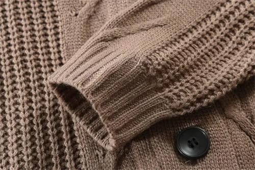 Men's Slim Fit Solid Color Single Button Casual Sweater Open Cardigan Fashionable4