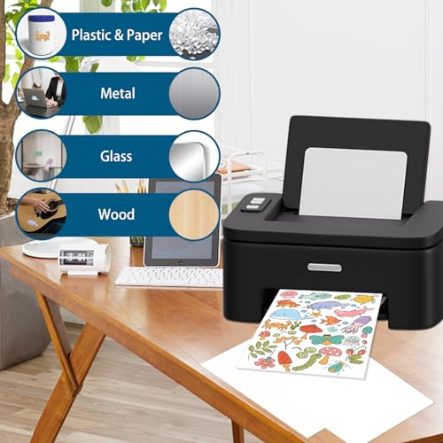 VMUTGA 30 Blatt Stickerpapier zum Bedrucken, 100% Transparente Vinylfolie Sticker Papier A4 Selbstklebend Folie Druckpapier Aufkleberfolie Bedruckbar Vinyl Aufkleber Papier für Tintenstrahldrucker