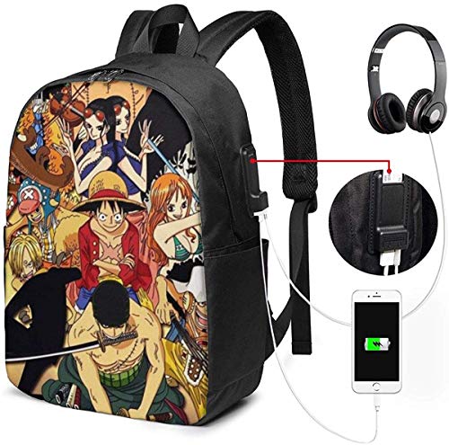 Preisvergleich Produktbild ChaoZhouShiXiangQiaoQuJunYueCanYinDian Jungen One Piece Tale Super Heavy und Heavy Nützliche USB-Rucksäcke für Schulen