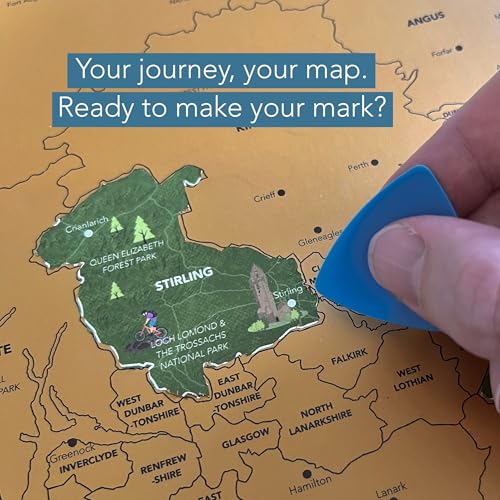 Mapa de Escocia para rascar interactivo A2, ideal como mapa de aula didáctico y divertido 8