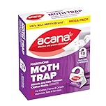 Acana Clothes Moth Traps 10 Pack – Attracts & Kills Clothes Moths with Natural Pheromone Glue Boards – Non-Toxic, Insecticide-Free Protection for Wardrobes & Drawers - Protects Clothes and Fabrics