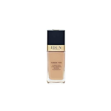 IDUN Minerals Nordic Veil Foundation - Full and Poreless Coverage, Long Lasting, Soft Matte Finish - Purified and Safe for Sensitive Skin - 310 Siri - Medium Neutral - 0.88 oz