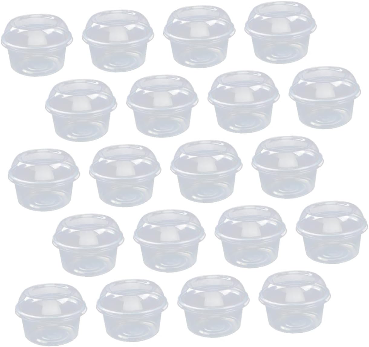 Zerodeko Dessert Packaging Boxes with Lids 360ml Plastic Food Containers Small Candy and Cupcake Carrier Suitable for Takeout and Fruit Salad Storage