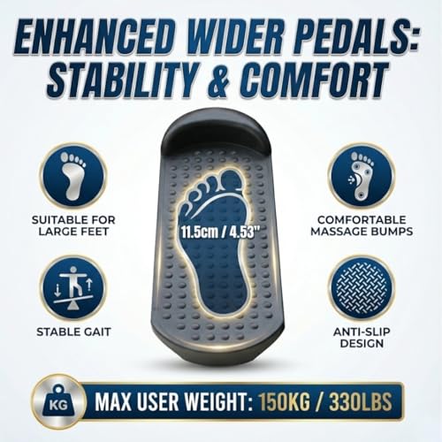 Image of Compact Stepper Machine for Indoor Cardio & Leg Workout | Small Portable Step Exercise Equipment for At-Home Fitness | Quiet & Stable Fitness Stepper | Mini Stair Stepper for Home by ENERGI CORE
