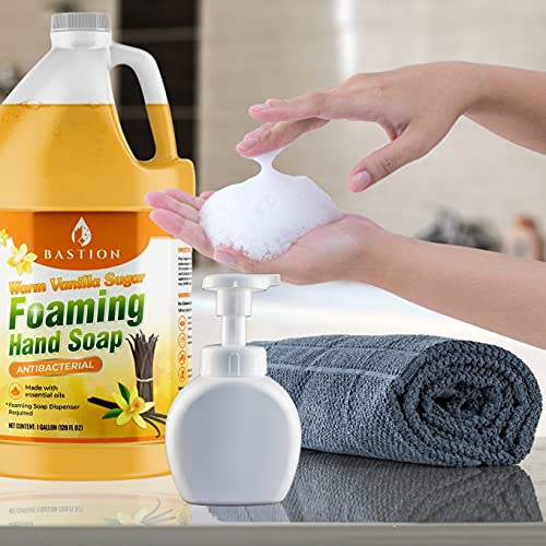 Bastion Foaming Hand Soap - Foam Hand Wash Refill For Bath And Body Works, Dial, Method, Michel, Jr Watkins, Dove - Warm Vanilla Sugar W/Essential Oils In One Gallon (128 Oz) Bulk Bottle #TOP2